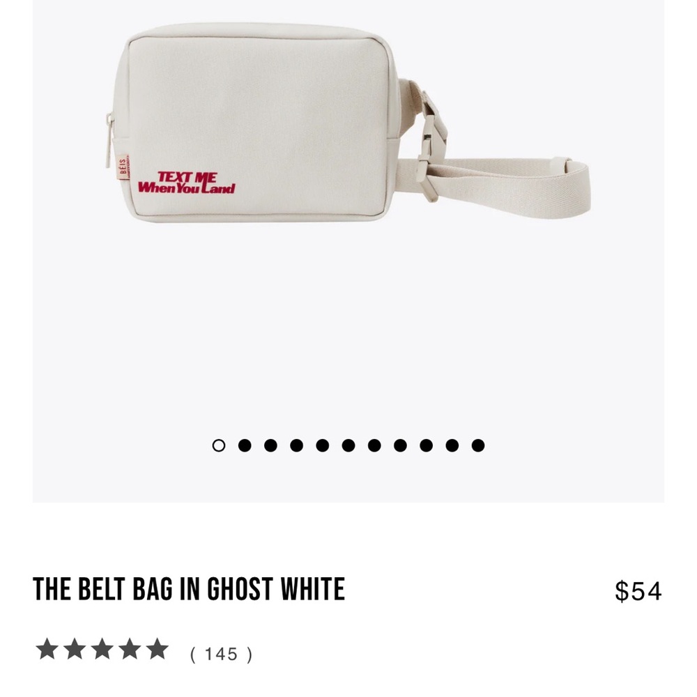 Beis belt bag in ghost white